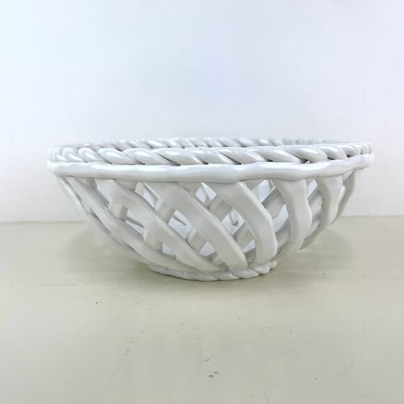 Sandra Lee Ceramic Woven Lattice Bread Bowl - Picture 3 of 6